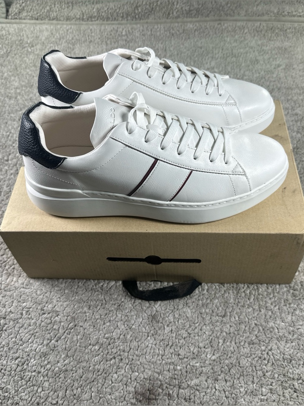 ALDO Men’s Size Us 10.5 Low top sneaker White And Black